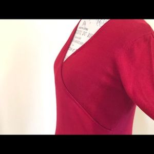 Ann Taylor Loft Top, faux wrap. Red. Size M.